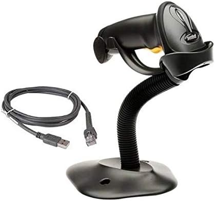 Square Stand, Square Register, Square Terminal Compatible Barcode Scanner | Zebra (Symbol) LS2208 Barcode Scanner with Hands-Free Stand and USB Cable