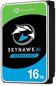 Seagate SkyHawk AI ST16000VE002 - Hard drive - 16 TB - internal - 3.5" - SATA 6Gb/s - buffer: 256 MB - with 3 years Rescue Data Recovery