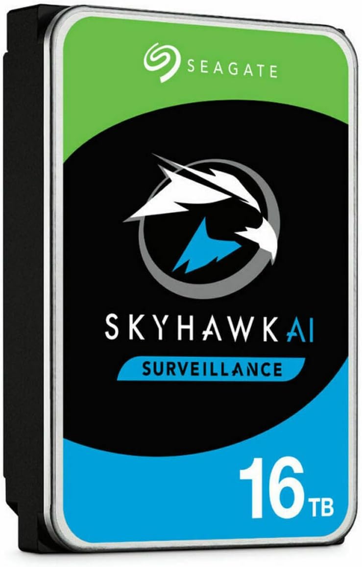 Seagate SkyHawk AI ST16000VE002 - Hard drive - 16 TB - internal - 3.5" - SATA 6Gb/s - buffer: 256 MB - with 3 years Rescue Data Recovery