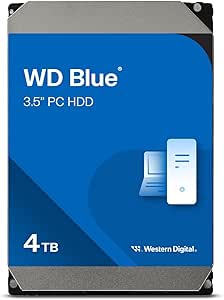 Western Digital 4TB WD Blue PC Internal Hard Drive HDD - 5400 RPM, SATA 6 Gb/s, 256 MB Cache, 3.5" - WD40EZAZ