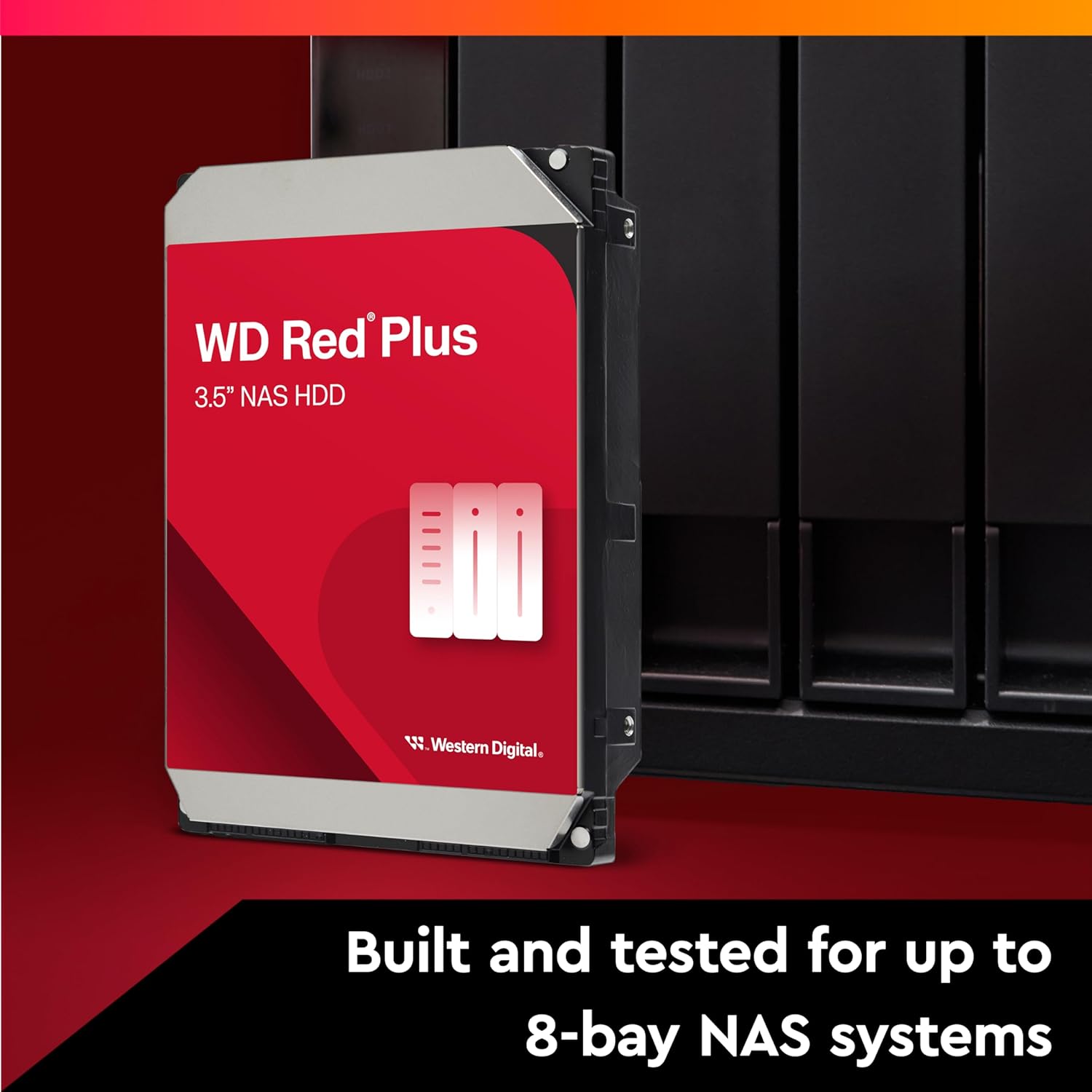 Western Digital 4TB WD Red Plus NAS Internal Hard Drive HDD - 5400 RPM, SATA 6 Gb/s, CMR, 128 MB Cache, 3.5" -WD40EFZX