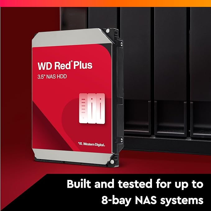 Western Digital 1TB WD Red Pro NAS Internal Hard Drive HDD - 7200 RPM, SATA 6 Gb/s, CMR, 256 MB Cache, 3.5" - WD161KFGX