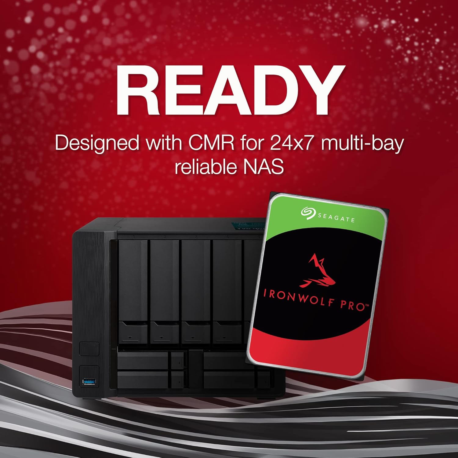 Seagate IronWolf Pro, 16 TB, NAS Internal Hard Drive, CMR 3.5 Inch, SATA 6 Gb/s 7,200 RPM, 256 MB Cache, for RAID Network Attached Storage, 3 years Rescue Services, FFP (‎ST16000NE000)