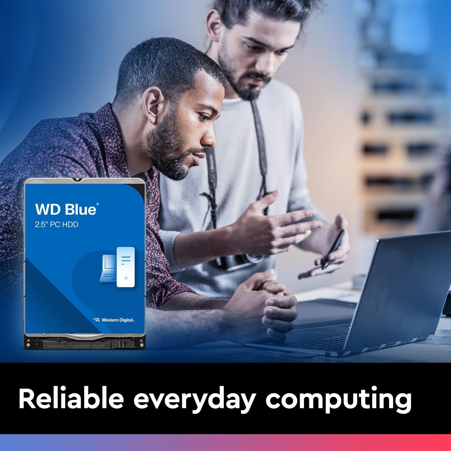 WD Blue 1TB Mobile Hard Drive - 5400 RPM Class, SATA 6 Gb/s, 128 MB Cache, 2.5" - WD10SPZX